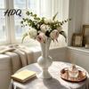 Decorative Plant Pot for Bedroom Retro Curved Flower Vase 3D Printed Flared Neck Tabletop Vase Living Room Minimalist Floral Container Home Aesthetic