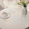 1/2/6pcs Embroidered Lace Tablemats Flower Embroidery Decorative Handmade Lace Table Mats Round Napkin Placemat