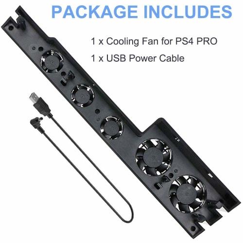 Linkhood chladicí ventilátor pro ps4 pro usb externí chladič 5 ventilátorů turbo s regulací teploty chladicí ventilátor pro herní konzoli Sony playstation pro