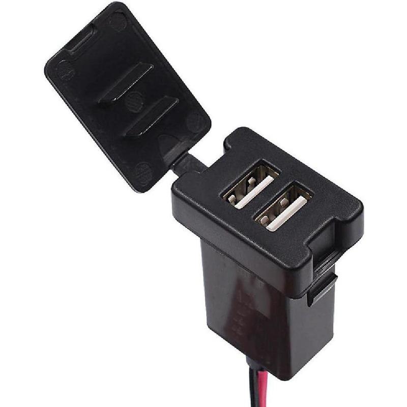 3.1ADual Port Car Charger Socket Adapter Water-resistant and Dust-resistant Lighter Splitter Charger with Cable for many vehicle