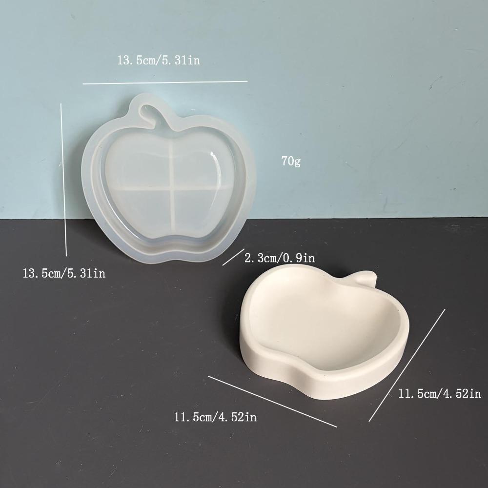 Fruit-Shaped Silicone Storage Tray Apple Pear Shape Fruit Dish Mold Jewelry Tray