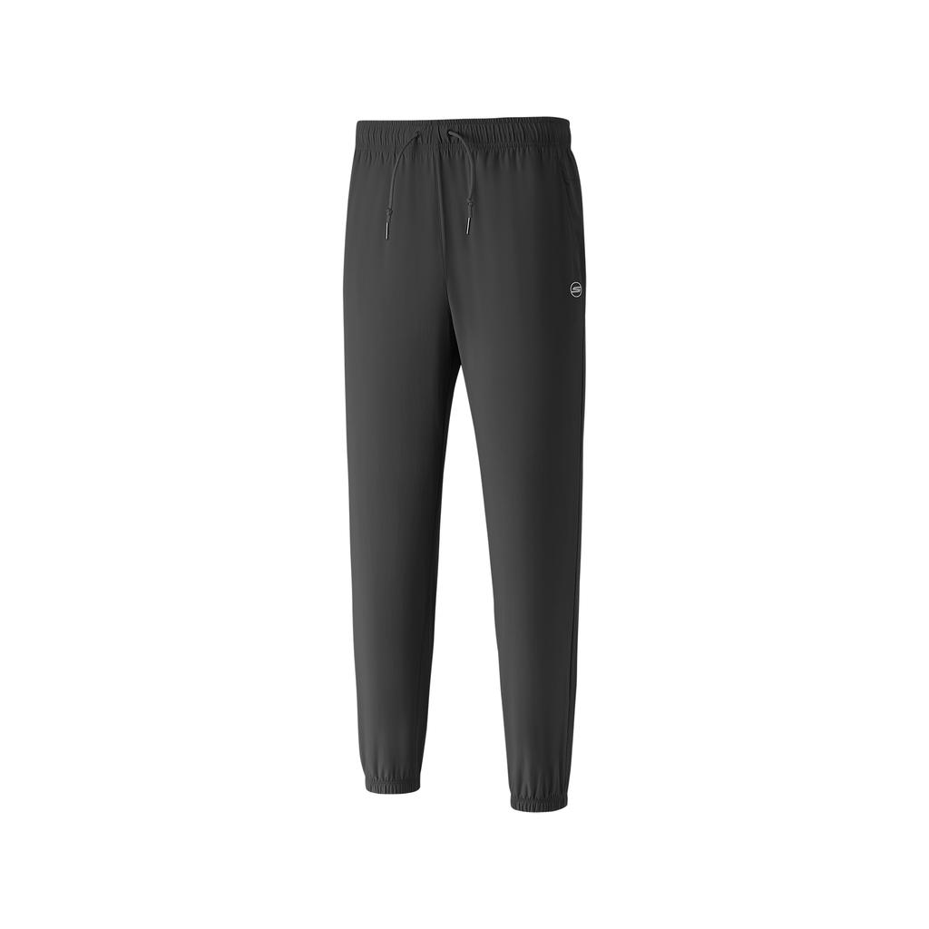 Skechers Godri Logo Comfortable Moisture-Wicking Quick-Dry Woven Casual Pants Men pants Carbon-Black P225M104-0018