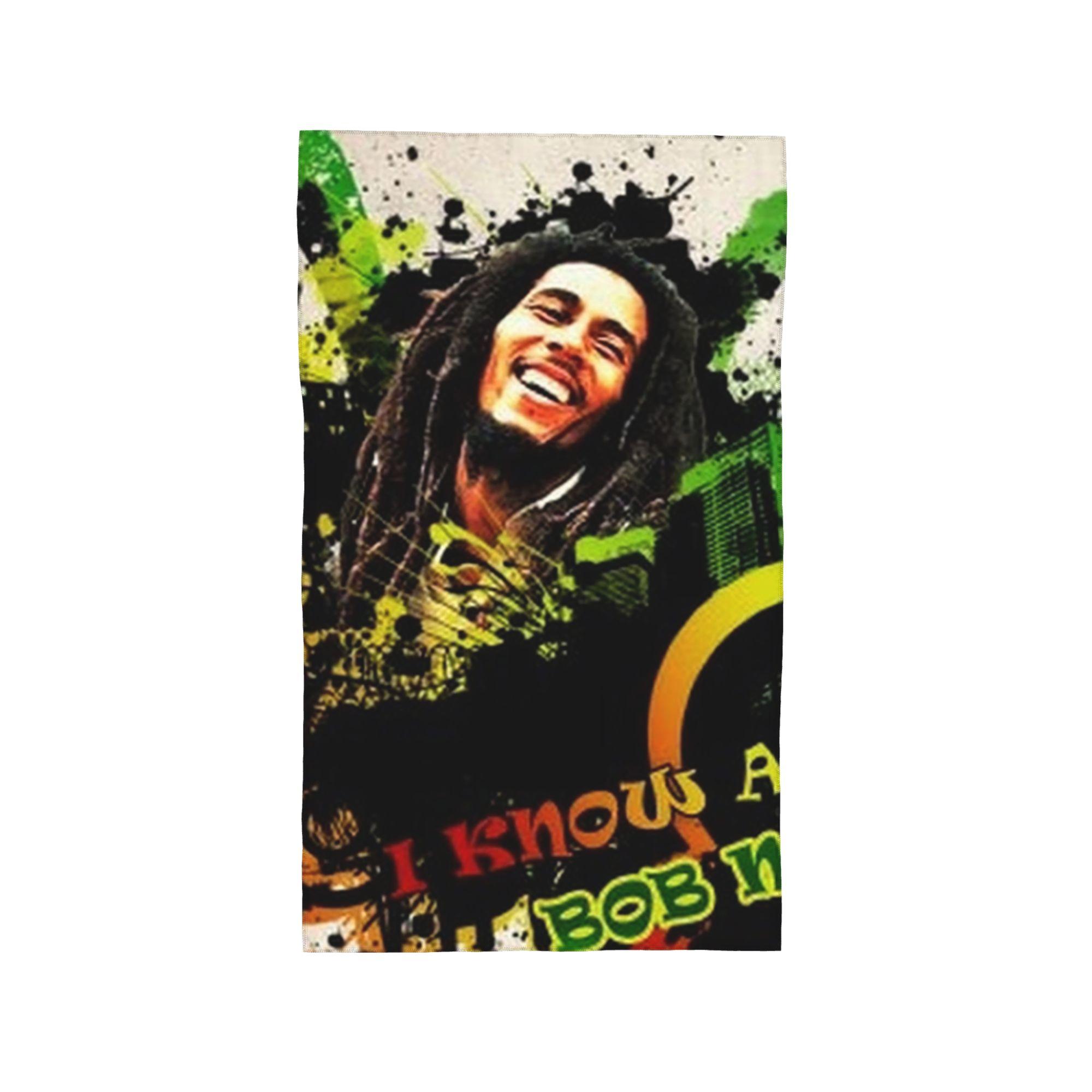 

Funny Bob Marley Soft Face Towel Quick Dry Pool Bath Cotton Towels Breathable W40*H60(CM)