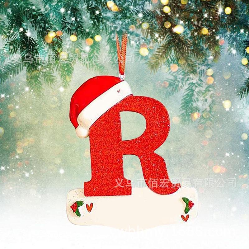 1pc Christmas Tree Decoration for Home 2025 Letter Pendant Pendant Xmas 2026 New Year Decor Ornament Noel supplies accessories