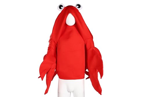 Kitamurasyokai Crab Costume, Kigurumi Costume for Adults, Halloween, Funny Cosplay, Seafood, Crustacean, Party, Event, One Size Fits All, Unisex, Red