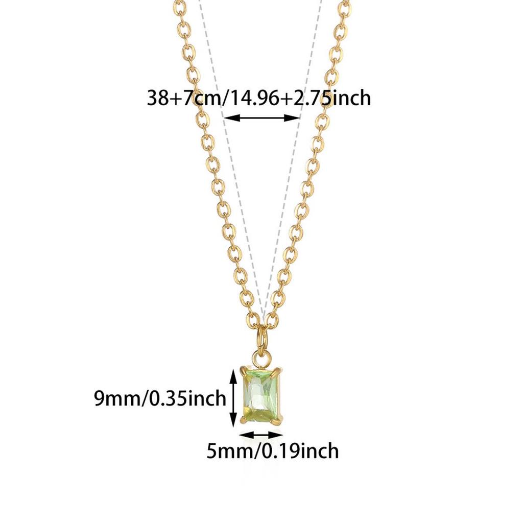 December Zircon Birthstone Necklace: Women's Trendy Fashion Clavicle Chain for Daily Commute