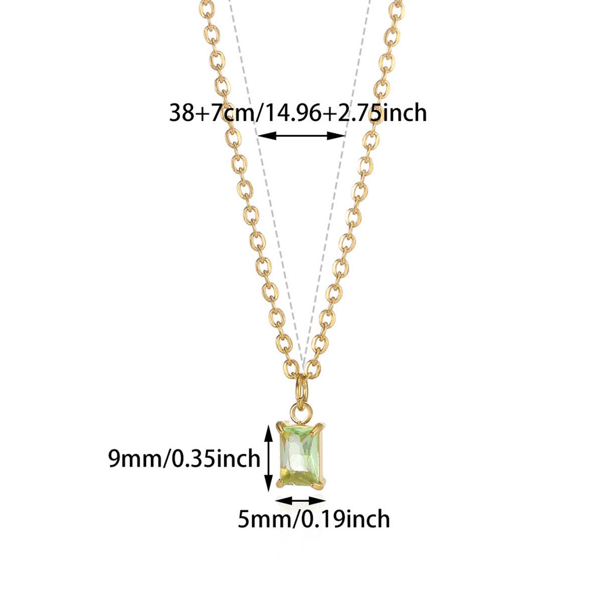 

December Zircon Birthstone Necklace: Women s Trendy Fashion Clavicle Chain for Daily Commute