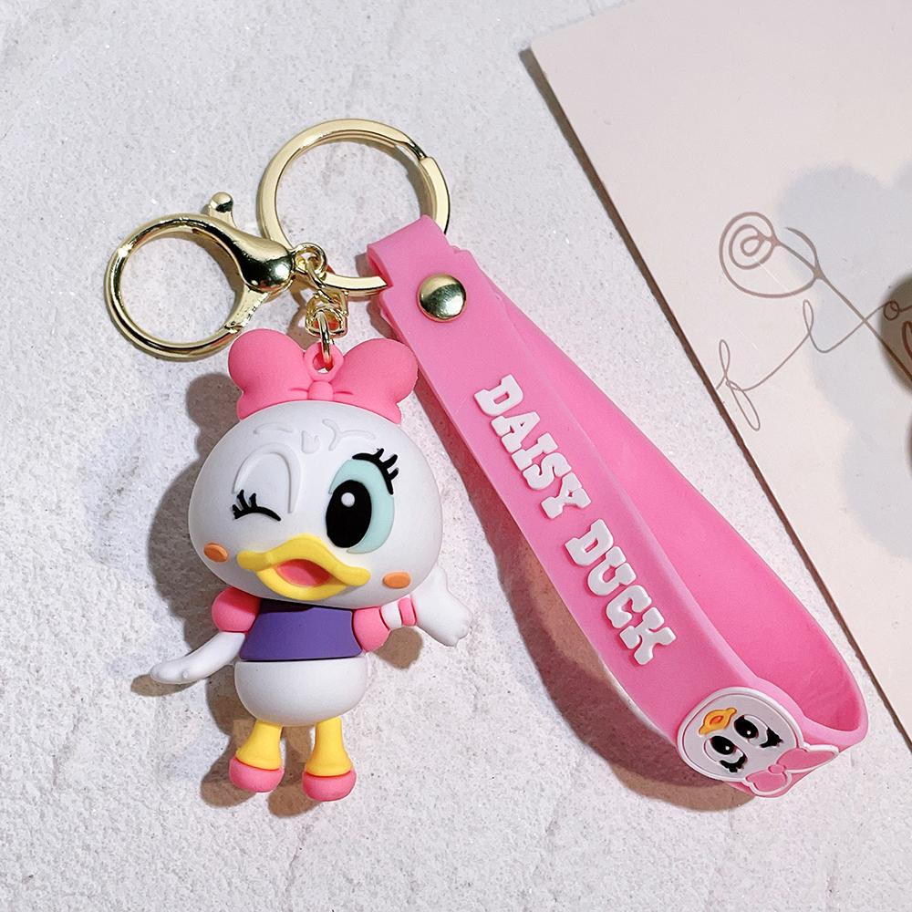 Disney Minnie Mouse Heart Pendant Keychain Mickey Mouse Heart Valentines Day Gift Travel Backpack Accessory Charm
