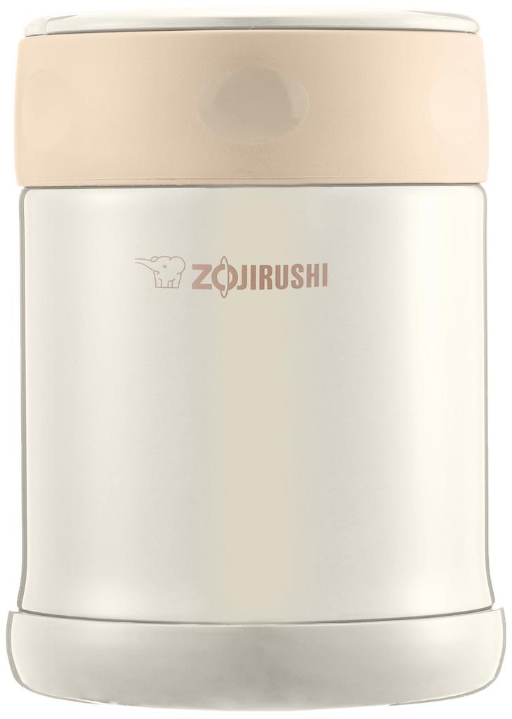 ZOJIRUSHI Stainless Steel Food Jar, 350ml, Cream, SW-EE35-CC