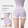 High-Waist Color-Block Yoga Shorts - Tummy Control & Quick-Drying for Fitness & Running