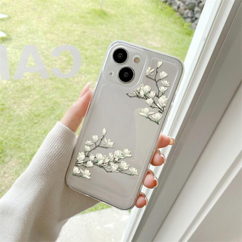 Small Fresh Flower for iPhon17ProMax Mobile Phone Case 16Pro Niche 15 Apple 14/15 Creative 16