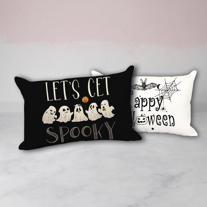 Halloween Waist Pillowcase Festive Atmosphere Decorate Living Room Sofa Pillowcase Polyester Printed Cushion Cover