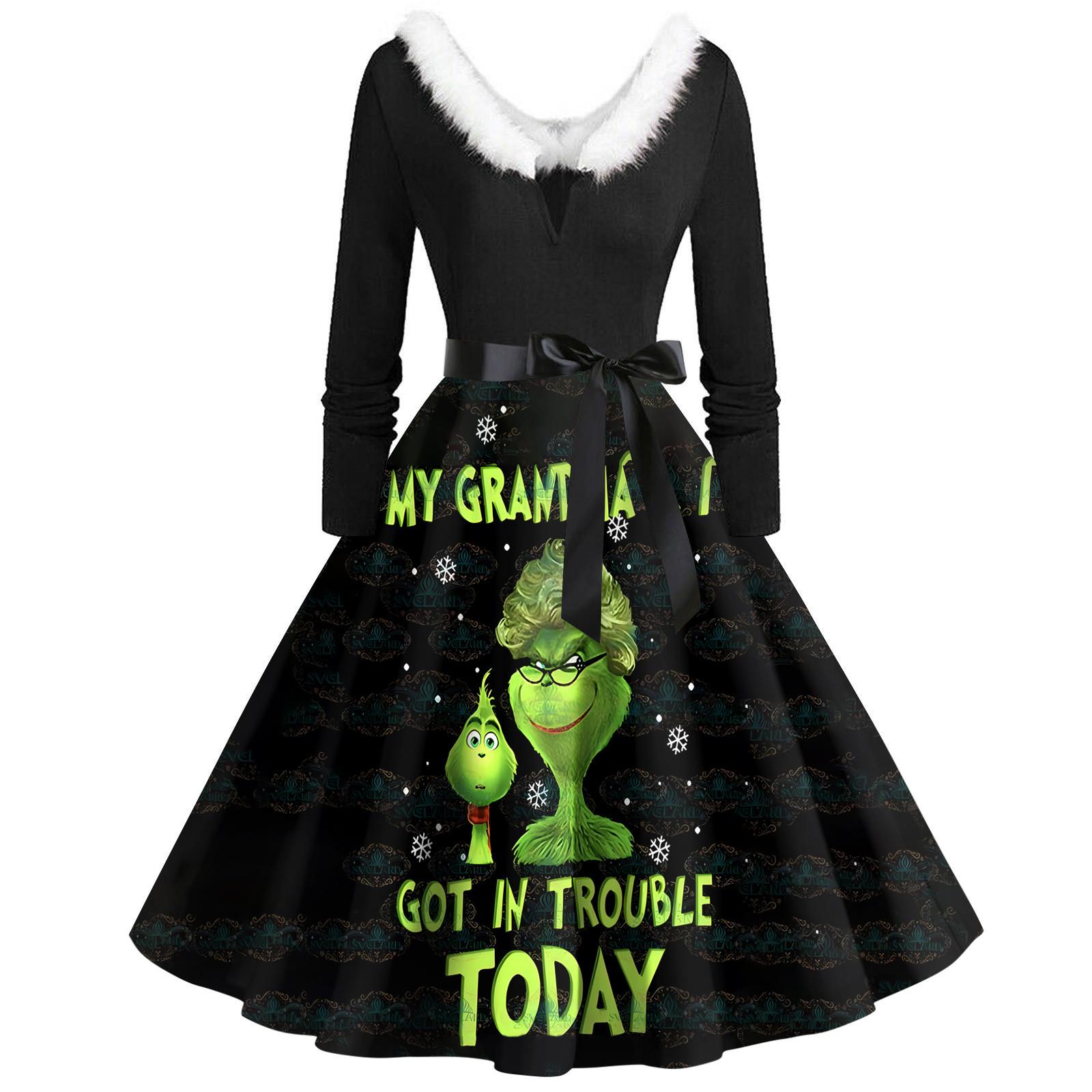 

Женское повседневное и модное платье на молнии с длинными рукавами и v-образным вырезом в тон S