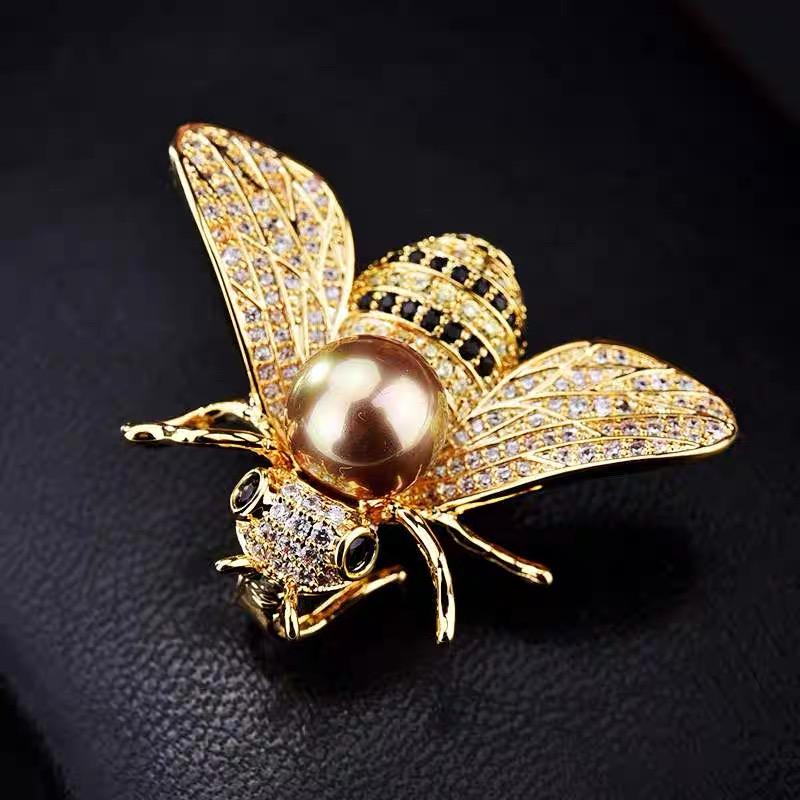 Design Insect Series Brooch Women Men Delicate Little Bee Brooches Crystal Rhinestone Pin Brooch Jewelry Gifts For Girl