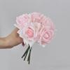 Multicolor Lifelike Flowers Bouquet 5 Heads Flower Bouquet Realistic Artificial Flower Rose  Gift