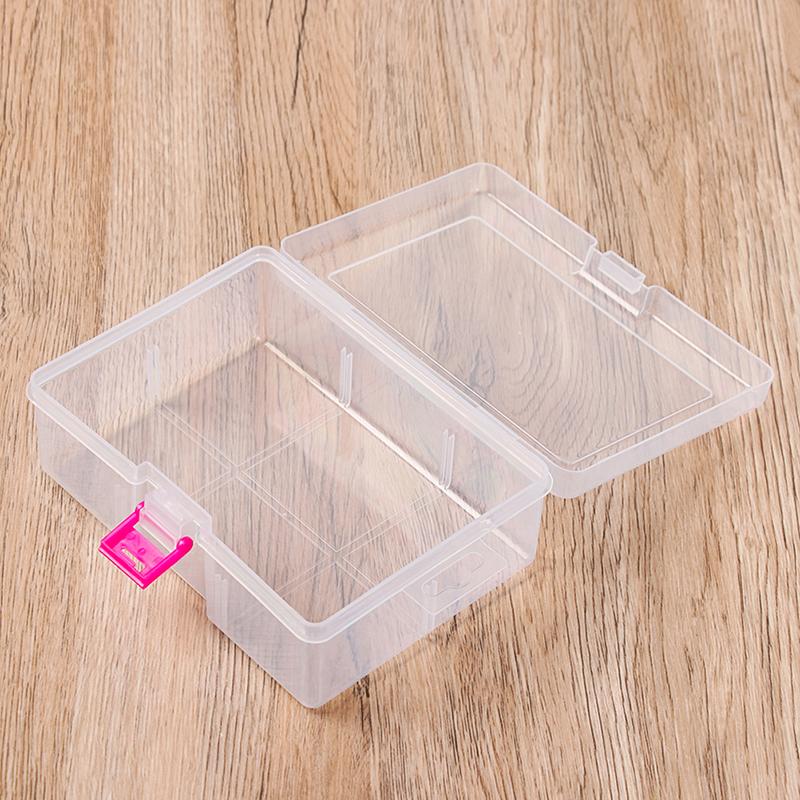 1 Piece Clear Screw Jewelry Organizer Utility Box Plastic Container Sewing Box