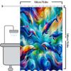 Painting style dolphin Pattern Bathing Curtain  Bathroom Shower Curtain Waterproof With 12 Hooks Home Deco Free Ship