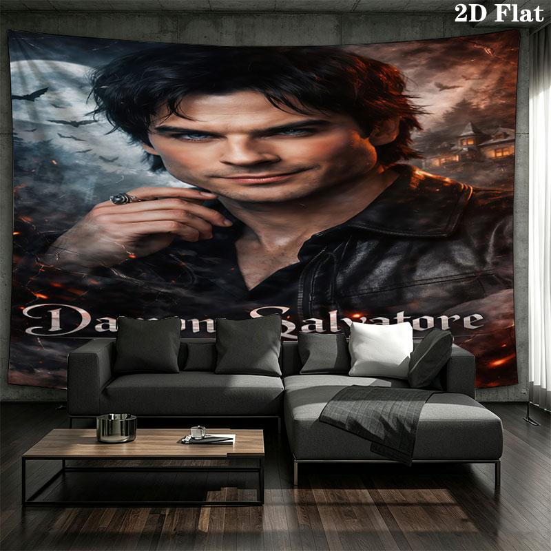 The Vampire Wall Tapestry Aesthetic Wall Hanging Printed Fabric Blanket Decorative Tapestries for Bedroom Living Room Home Decor