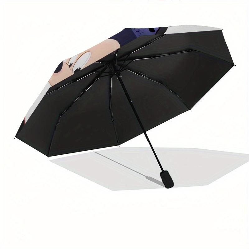 Mickey Mouse Automatic Opening and Closing Umbrella, Compact Travel Umbrella, Lightweight and Portable, Suitable for Beach Commuting Busines