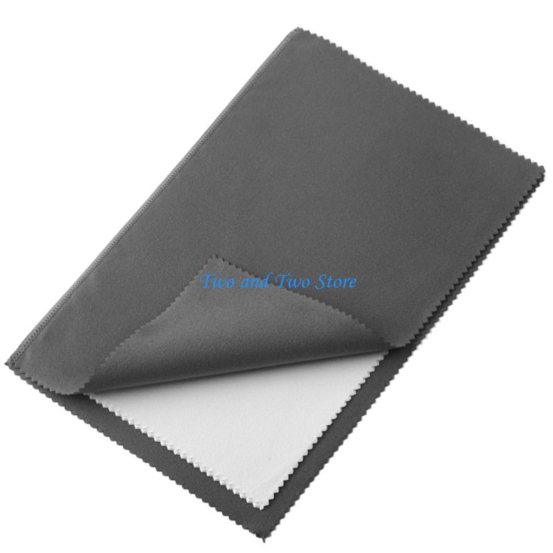 HX6F Professional Multilayer Silver Polishing Rag Silver Restoration Fabric for Delicate Necklace Ring and Other Fine Jewelry темно-серого