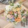 Plastic Simulation Rose Bouquet Real Touch Fake Flower  Living Room Desktop