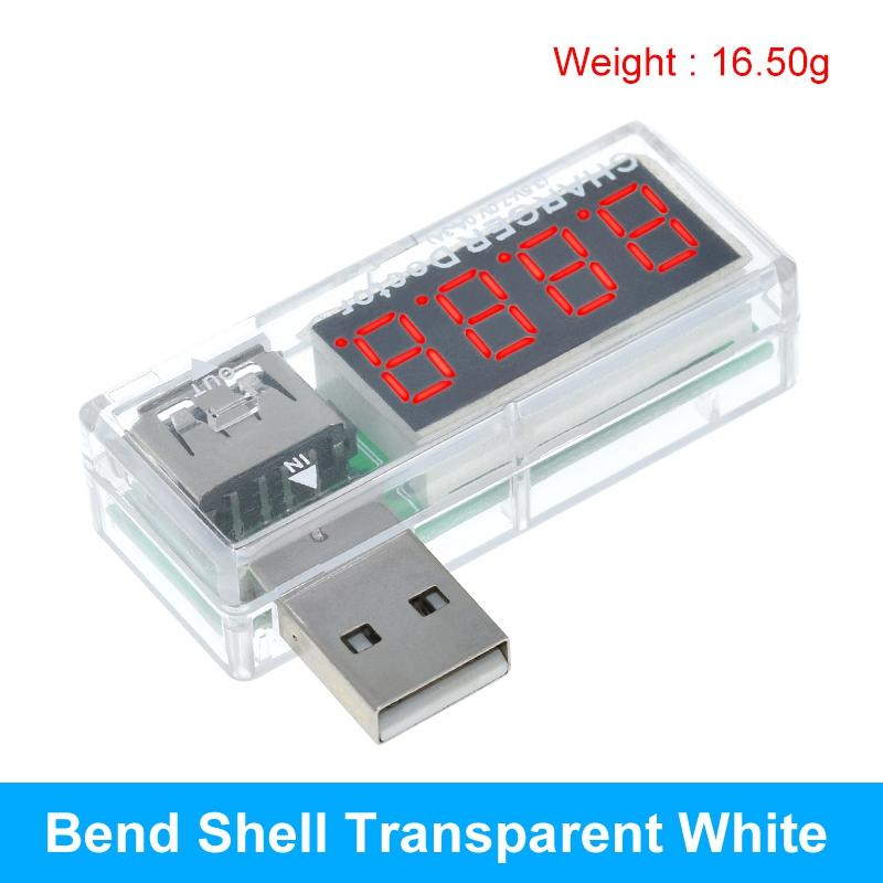 

Digital USB Mobile Power charging current voltage Tester Meter Mini USB charger doctor voltmeter ammeter Turn transparent 1pcs
