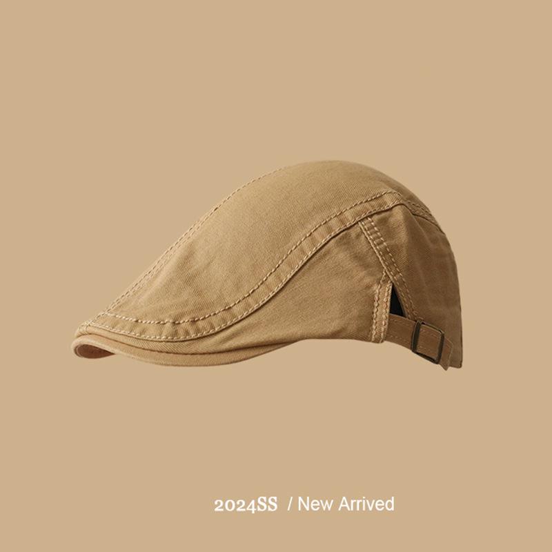 

Women s Retro British Newsboy Cap - Pure Cotton, Solid Color, Versatile Style Beret Hat Adjustable (55-59) хакі
