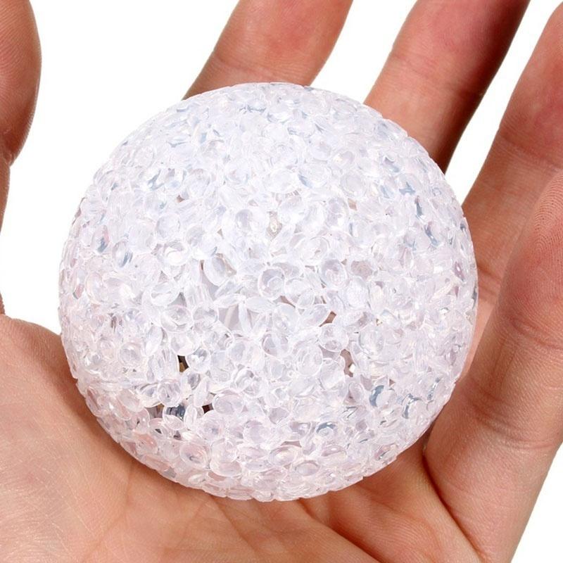 10cm Zmieniająca Kolor Kryształowa Kula LED Lampka Nocna Dekoracja Lampa Świeca Lampka Nocna
