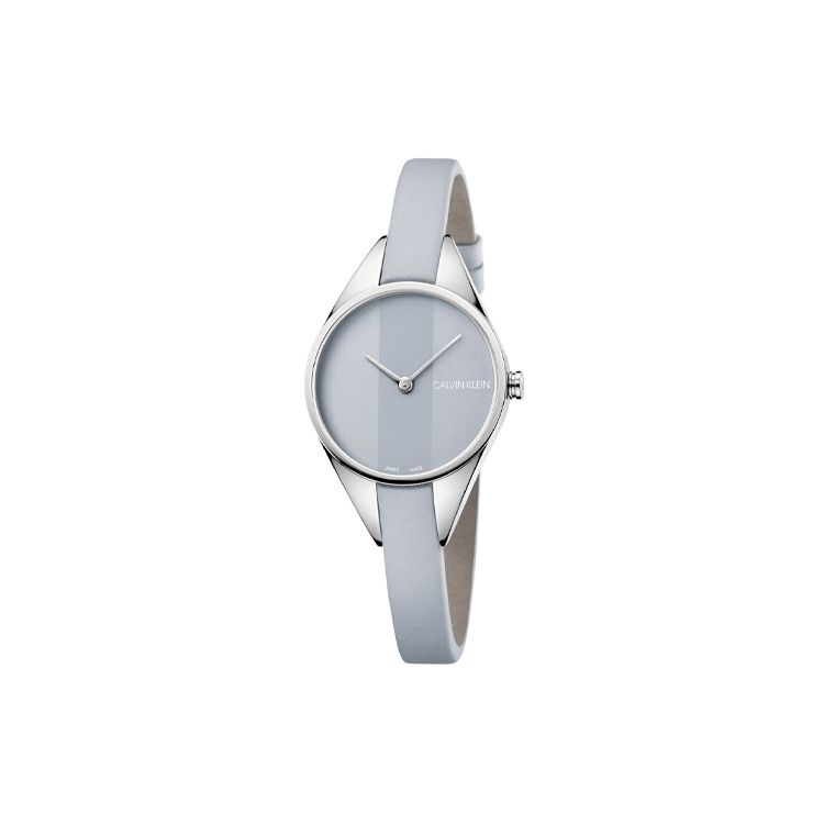 Calvin Klein Rebel Series Watch Quartz Movement Leather Strap 29Mm Gray Dial Women watches K8P231Q4 Gray Dial