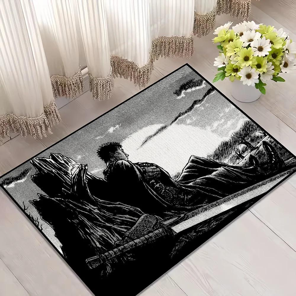 Anime B-BerserkS Cool Small Carpet for House Bedroom Decoration Kitchen Bath Super Absorbent Rug Carpet Foot Non-slip Exquisite