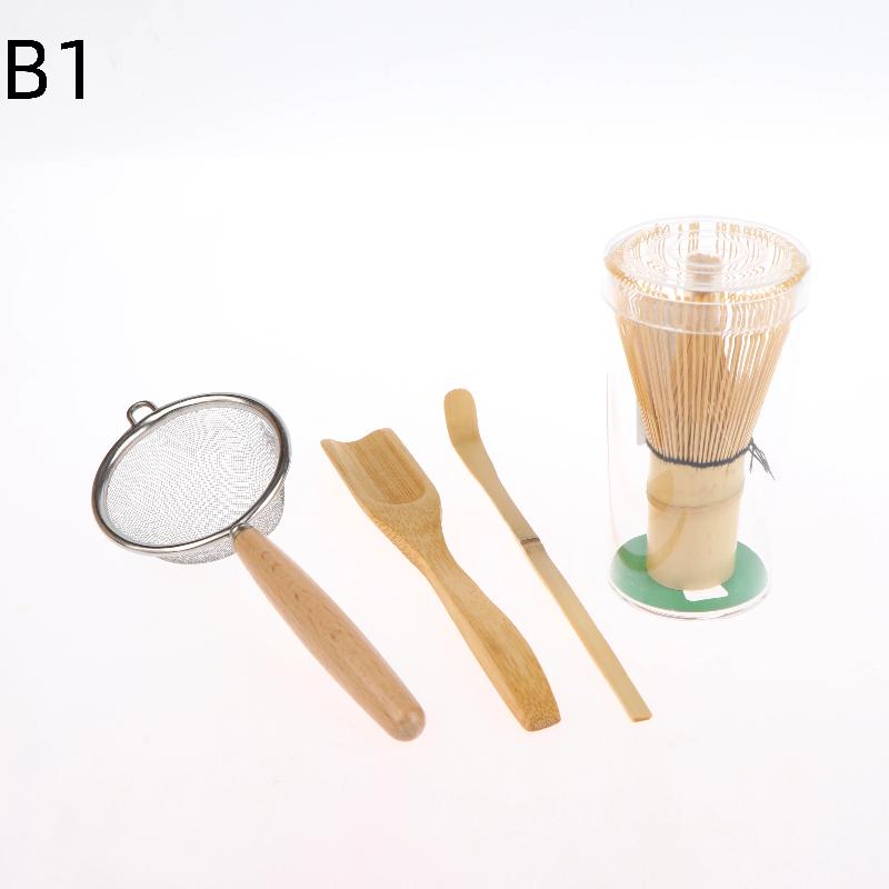4Pcs Matcha Set Tools: Tea Brush, Tea Scoop, Tea Strainer, Tea Set Accessories
