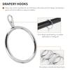 AT21-40 Pcs Metal Curtain Ring For Curtains And Poles,Dangling Sliding Eyelet Ring 32 Mm Inner Diameter (Silver)