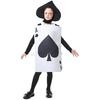 Halloween Alice In Wonderland Poker Black Heart Spade A Costume Kids Stage Performance