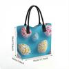  Easter Egg Tote Bag Fashion Casual Large Capacity Portable Daily Shoulder Handbag
