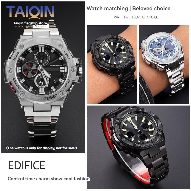 Hochwertiges Armband aus massivem Edelstahl Für Casio G-Shock GST-S110/120 GST-W300/400 GST-W110 GST-B100 Uhrenarmband Herrenarmband