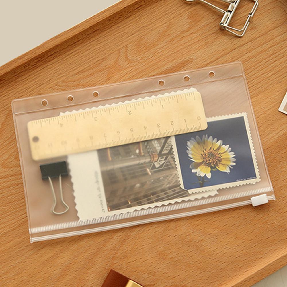 

Простота, 6 отверстий для студентов, канцелярские товары, стандартная сумка для документов из ПВХ, прозрачные школьные принадлежности