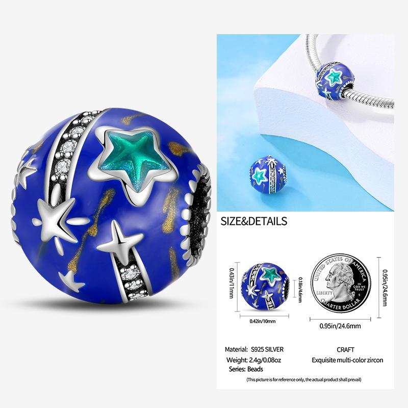 New In Star Moon Sun Series Charm Beads Fit Pandach Original Bracelet Women Copper Pendant Bead Jewelry Gift