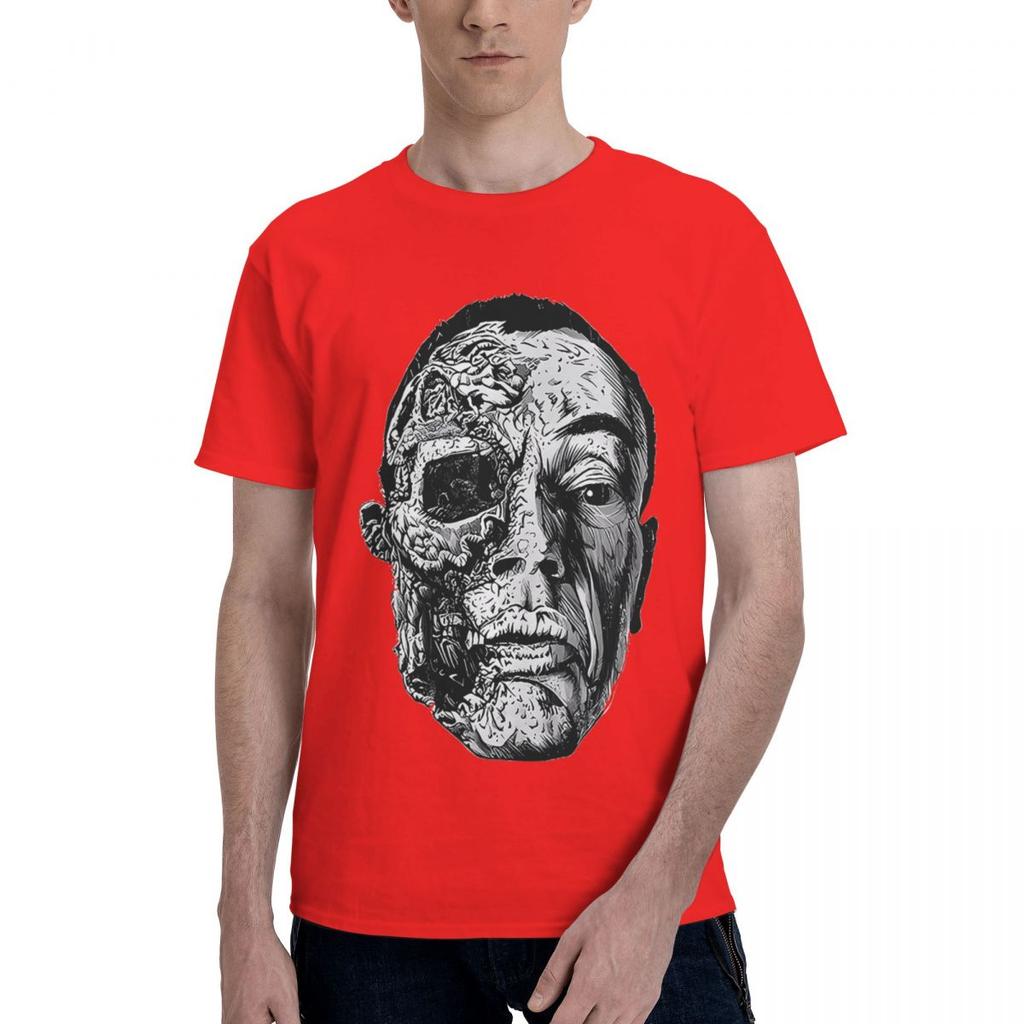 Gus Gustavo Fring Half Skull Face Funny Punk 100 Cotton Casual Breathable Confortable T Shirt Funny Ugus TShirts Mens Wear
