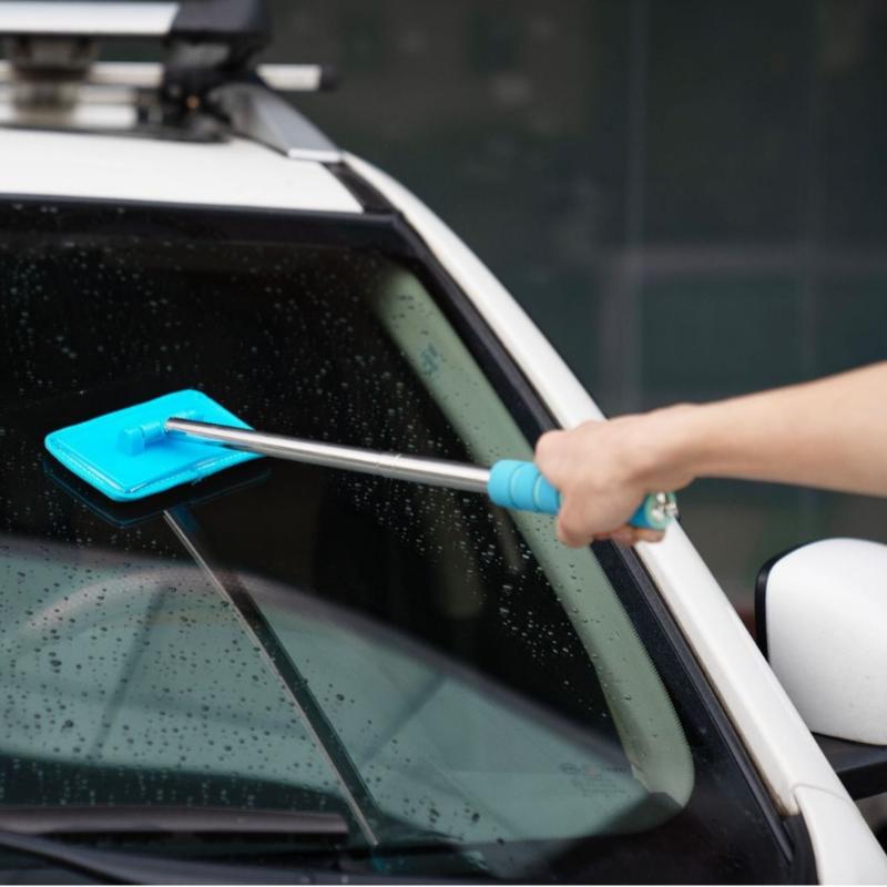 Car Windshield Water Scraping Telescopic Automobile Glass Wiper Auto Cleaning Tools Window Cleaning Brush Cleaning Cloth