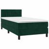 Maison Exclusive - Sommier à lattes de lit et matelas et LED Vert foncé 90x200cm