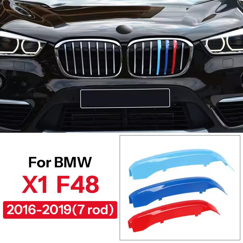 For BMW X1 X2 X3 X4 X5 X6 X7 E84 F48 F49 F39 E83 F25 G01 F26 G02 E70 F15 E53 G05 E71 E72 F16 G06 G07 3Pcs Car Grille Trim Strip