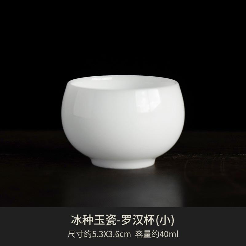 

White Ice Fat Jade Porcelain Tea Cup Ceramic Teacup Aesthetic Bowl Puera Cups Gongfu Tea Supplies Teacups Unusual Beautiful Pair 2 PCS