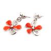Les Trésors De Lily [J9008] - Designer 'Flora' Orange Earrings