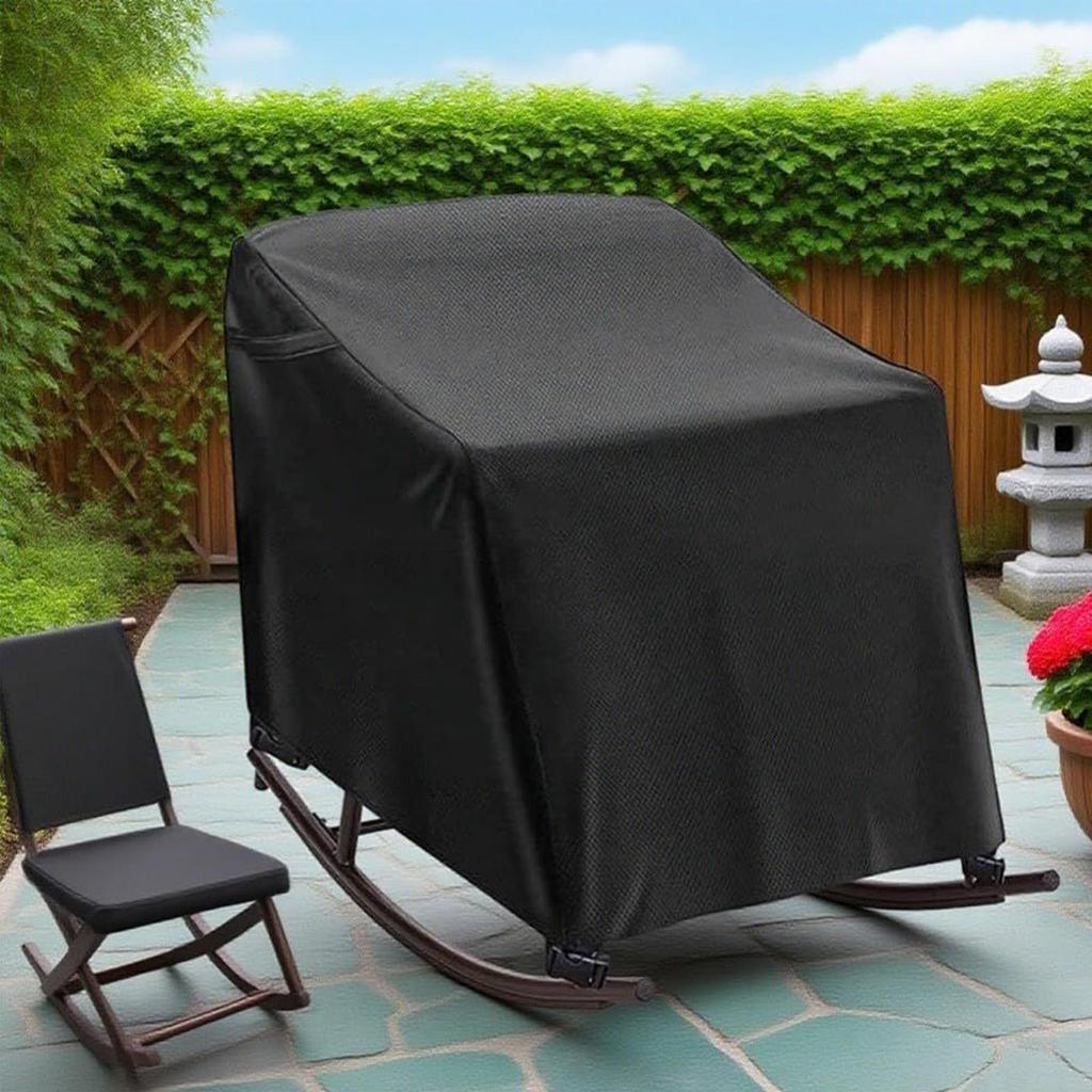 Rocking Chair Cover Windproof Adjustable Recliner Cover Non-Slip For Garden Yard Farm Lawn Courtyards Balcony