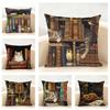Art Cute Cute Cat Cushion Cover Linen Pillowcase Soft For Sofa Bed Home Room Decor