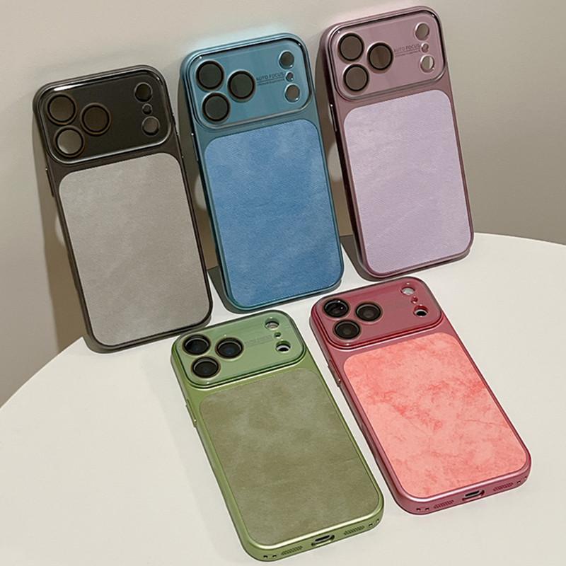 Applicable To iPhone17promax Apple 16 Mobile Phone Case Denim Pattern with Its Own Lens Film 14/15 Simple New Color