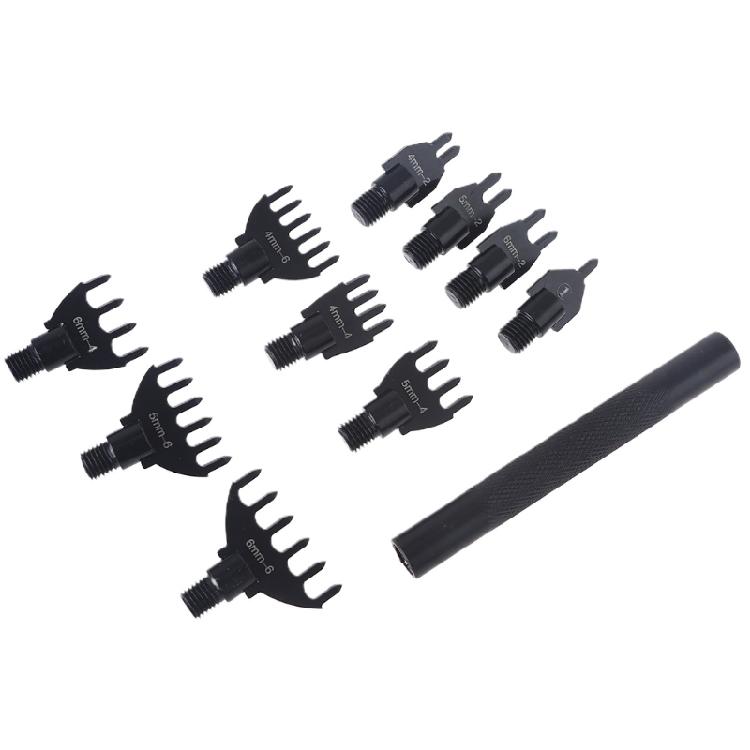 

1/2/4/6 Prong Lacing Stitching Punch Leather Craft Tools 10-Piece Replaceable 1