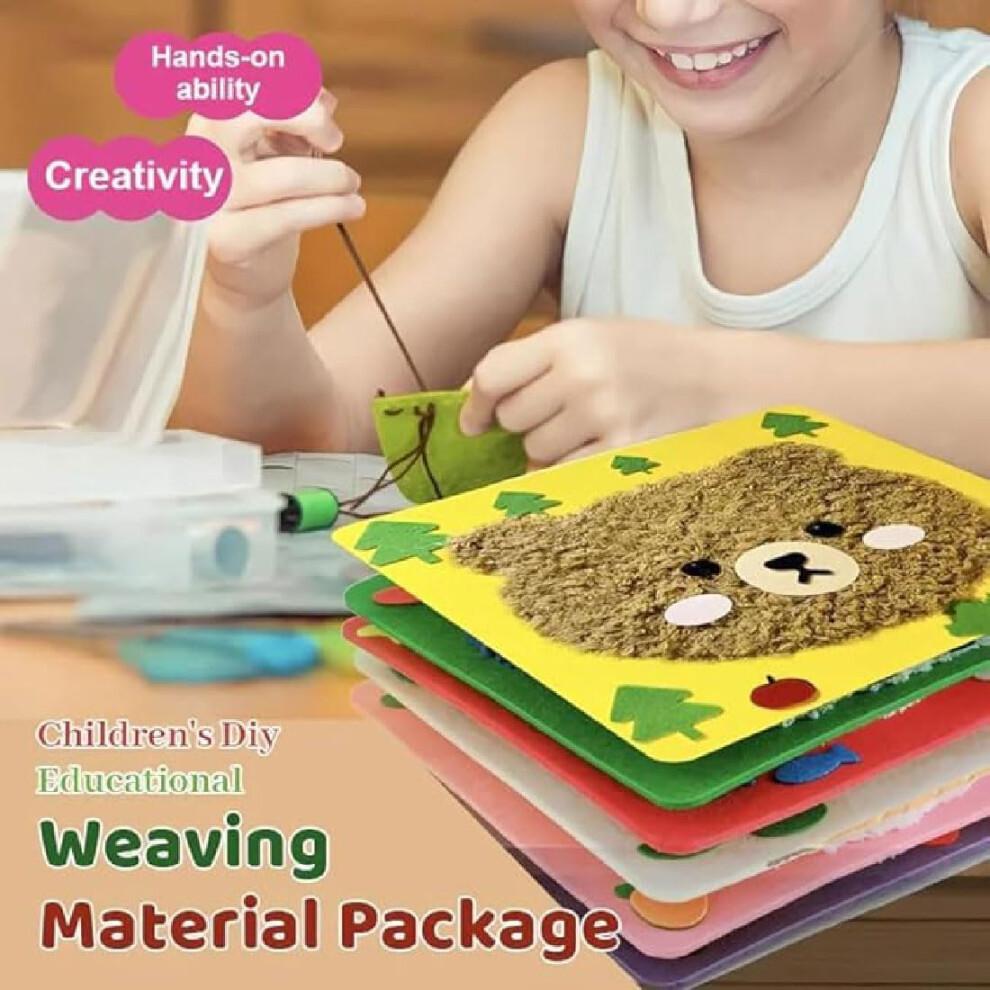 DIY Embroidery Doll Set for Kids, Cartoon Animal Sewing Craft Kit, Educational Wool Sewing Patterns, Creative Crafting Activity