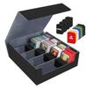 HIMOMO Deck Holds Over 3200 4 Magnetic PU Leather Vertical Game Card Box with 10 Premium Magnetic Storage Box for Standard Game Perfect As a Christmas
