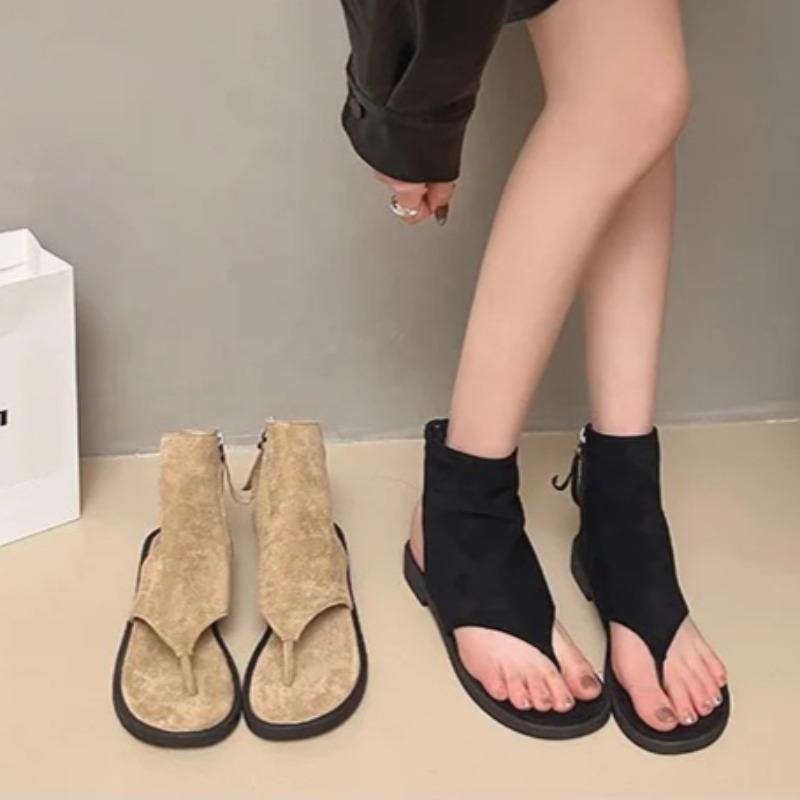 Roman Sandals Fashion Womens Shoes 2025 Summer Heels Flip Flops Platform All-Match Gladiator Luxury Girls Corrective New